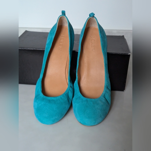 J. Crew Anya ballet flats 6.5 retro jade new - Picture 3 of 5